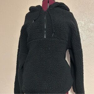 PINK Victoria's Secret Black Sherpa Jacket